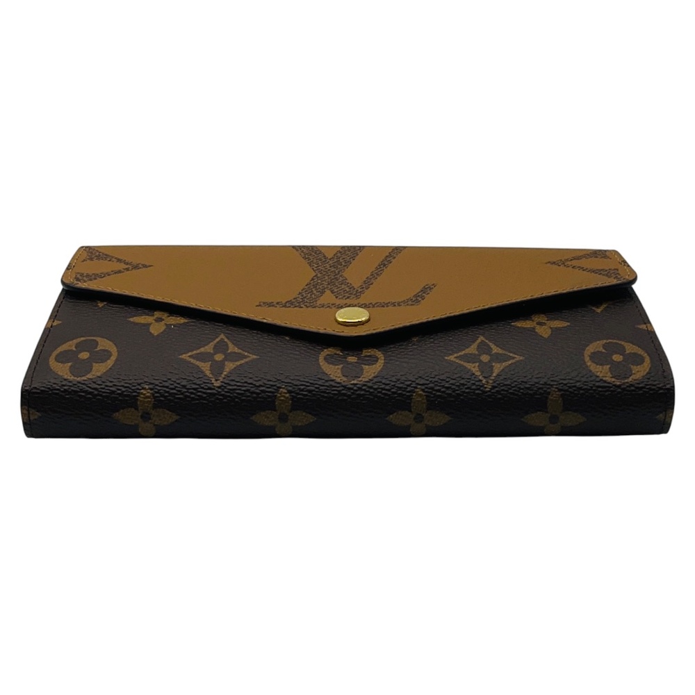 LOUIS VUITTON BROWN / TAN MONOGRAM CANVAS SARAH WALLET - Picture 4 of 15